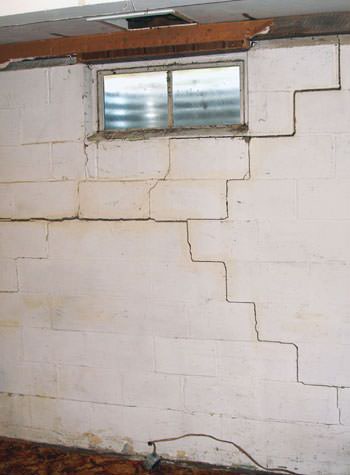 severe bowing and buckling of foundation walls in Jefferson City
