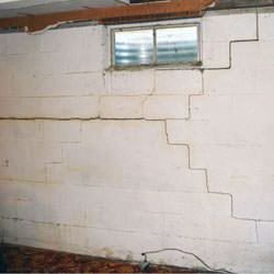 Bowing foundation walls in danger of failure in Atchison